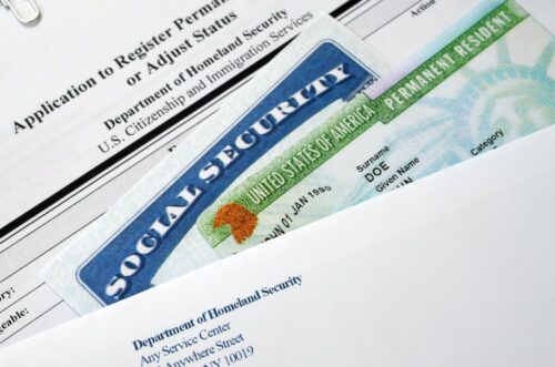 green card and social security card